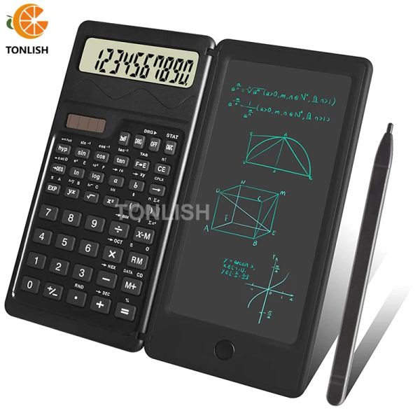 Calculateurs Tonar Solar Portable Pliage Scientific Calculator Calculatrice LCD Tablette d'écriture d'écran avec stylet stylet