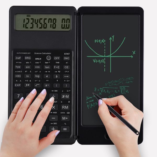 Calculadoras al por mayor Calculadoras Calculadora científica Pantalla grande digital con una tableta de escritura borrable Panel de dibujo digital Matemáticas x0908