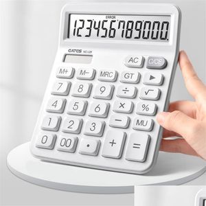 Calculatrices en gros Calculatrices Simple Business Display Grand écran Double alimentation Étudiant Comptabilité Bureau 220510 Drop Delivery x0908