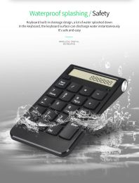 Rekenmachines draadloos 2.4G USB -nummercalculator met digitaal display oplaadbare One Handed 19 toetsen Numeriek Smart Toetsenhoogte Hot Sale nieuwste