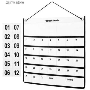 Calendario 1 bolsa de calendario montada en la pared 1 mes bolsa de calendario montada en la pared bolsa de almacenamiento no tejida Y240322
