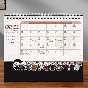 Kalender 2024 Kalender Creative Desk Desktop Note Coil Calendar Maandelijkse Planner Tabel Office Tabletop Schema School Sprogramma's To Do List