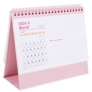 Calendario 2024 Calendario de escritorio SEP DEC Meses de calendario Meses de agenda de la agenda ANELA DE BOLADA GRANDES BLOQUETOS REGRADOS HOGAR Pink Pink