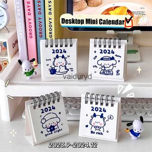 Calendar 2024 Loose Leaf Ring Calendar Creative Cartoon Desktop Mini Calendar Student Date Record Calendar Book Decoration Ornaments Newvaiduryd