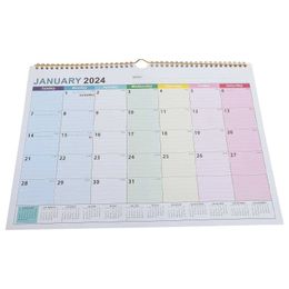 Kalender 2024 Wandkalenderkalender voor thuiskalenders Office Art Noterend hangende stevige dagelijkse use room maandelijkse grote bureau