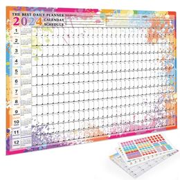 Kalender 2024 muur hangende kalender Kawaii jaarlijkse Planner blad Memo Pad To Do lijst agenda schema organisator checklist Home Office 231115