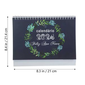 Kalender kalenderdesk flip easel tabel staande decor bureaublad bureaubop omhoog tent bovenste standaard bureaublad easel tafelkast maandelijkse 2024 do lijstnotities