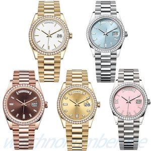 Kalender Diamond Watch Heren/vrouwen Kijkt klassieke horloges Dagdatum Automatische beweging 41 mm vouwende gesp roestvrijstalen saffier saffier waterdichte polshorloges