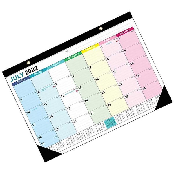 Calendario mensual para pared de oficina, 2023 fechas, papel de escritorio, mesa decorativa en inglés, notas de planificación académica para el hogar, colgantes