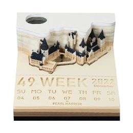 Kalender Omoshiroi Magic Castle 3D Kladblok 2024 Memo Pad Blok Notities Hary Ontwerp Notitie Papier Briefpapier Gift y231114