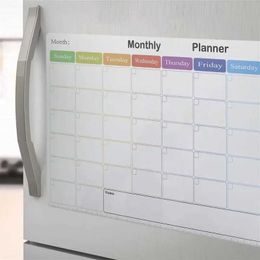 Planificateur de calendrier Réfrigérateur Aimmet Calendar Board White Refrigerator Whiteboard Mont Planning Message de calendrier effrayant