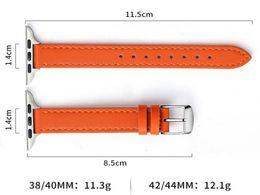 Correa de reloj de piel de becerro de 14 mm Funciona con todos los relojes Apple Correa de reloj de diseñador Hebilla de alfiler de cintura pequeña y bonita para negocios Y23021385081