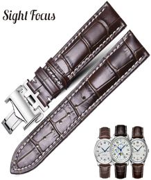 Calfskin Watch Band for Longines Masters Collection Watch Strap Bracelet Bracelet CowHide Cuir 13 14 15 18 19 20 21 22 24 mm Strap6567909