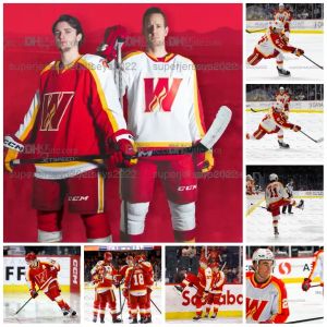 Calgary''Flames''Calgary Wranglers 11 Maillot de hockey de la saison inaugurale BREIT SUTTER CLARK BISHOP CONNOR ZARY ILYA SOLOVYOV EMILIO PETTERSEN IL