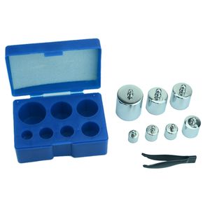 Ensemble de poids d'étalonnage 7pcs / ensemble 200g 100g 50g 20g 10g 5g grammes de précision de précision de bijoux d'échelle de bijoux ensembles de poids total 500 g