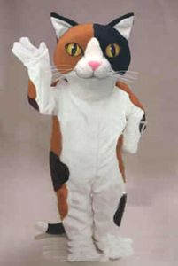 Disfraz de Mascota de gato Calico personaje de dibujos animados tamaño adulto tema carnaval fiesta Cosply Mascotte traje FIT vestido de lujo