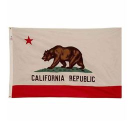 Drapeau de la Californie Bannière de l'État des États-Unis 3x5 FT 90x150cm Festival Party Gift Sports 100D Polyester Intérieur Extérieur Imprimé Vente chaude