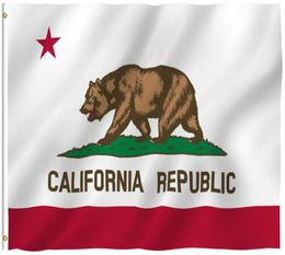 Drapeau de la californie, bannière 100 Polyester, pour l'intérieur et l'extérieur, nouveaux drapeaux des états des états-unis, 90150CM9878199