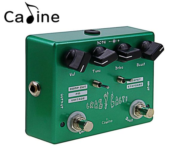 Caline CP20 Crazy Cacti Onoff LED Overdrive Efectos de guitarra Pedal Aluminio Aluminio Carcasa de color verde Accesorio de guitarra 2165144