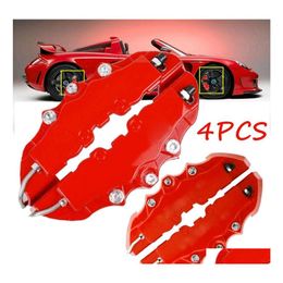 Remklauwen onderdelen 4 stcs auto schijf rem 3d rode abs plastic remklauw ers voor achterste mobiele kit voor 1622 wiel cilinderdruppel levering mobi dhvqt