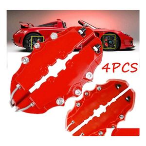 Pinzas Piezas 4 Unids Freno de Disco de Coche 3D Rojo Abs Pinza de Plástico Ers Kit Móvil Delantero Trasero Para 1622 Cilindro de Rueda Entrega de Gota Mobi Dhvqt