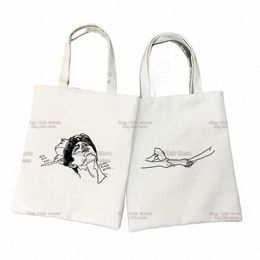 Appelez-moi par votre nom Timothee Chalamet Korea Ulzzang Shopper Bag Print Canvas Tote Sac à main Femme Bag HARAJUKU Sacs à bandoulière K50T #