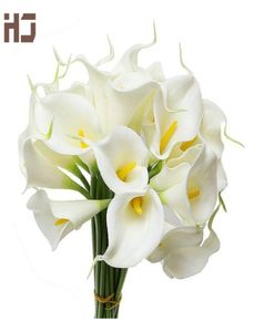 Calla Lily 2015 Artificial Flower Pu Real Touch Home Decoration Flowers 30pcs Lot Wedding Bouquet XZ 014 DÉCORATION FLORIES4409119