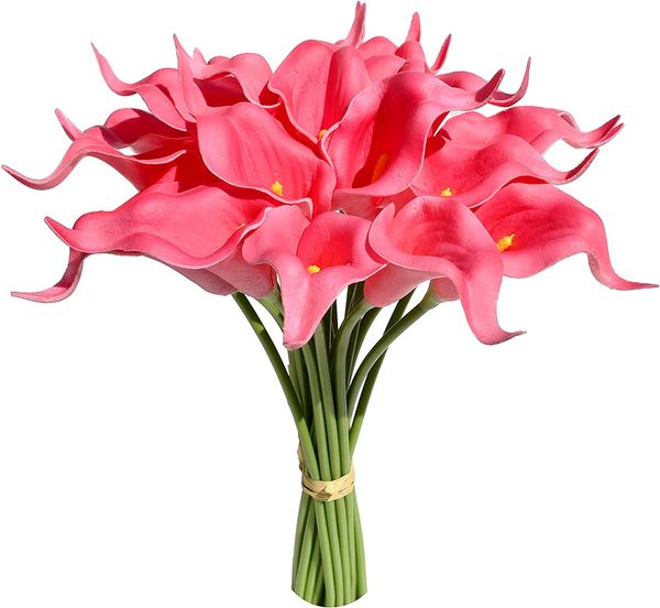 Calla Lily fleur artificielle PU tuyau Calla Lily accessoires de tir pour la décoration de Table de réunion à domicile de mariage