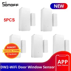 Kalligrafie 1/3/5/10 PCS SONOFF DW2 Smart Home Security Wifi Door Window Sensor Ewelink App -meldingen Meldingen Werken met Alexa Google Home