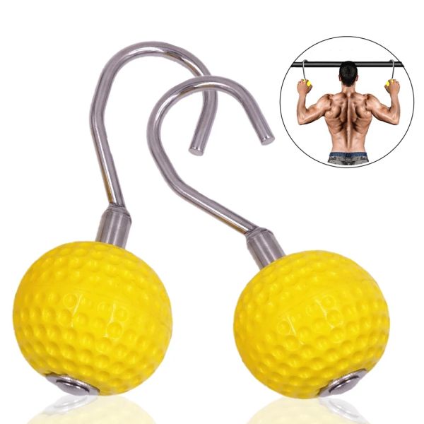 Caligrafía 1 par 97/72 mm Pull Up Power Ball Grips con gancho para gimnasio Antebrazo Brazo Entrenamiento de fuerza Levantamiento Cable de entrenamiento Accesorios Fiess