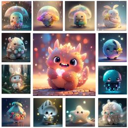 Calligraphie DIY DIAMOND FULL FORTS PEINTURE 5D CARTOONE CUT MIGNE Doll Pig Panda and Dragon Mosaic Brodemery Cross Piffère Poster Home Decor Gift