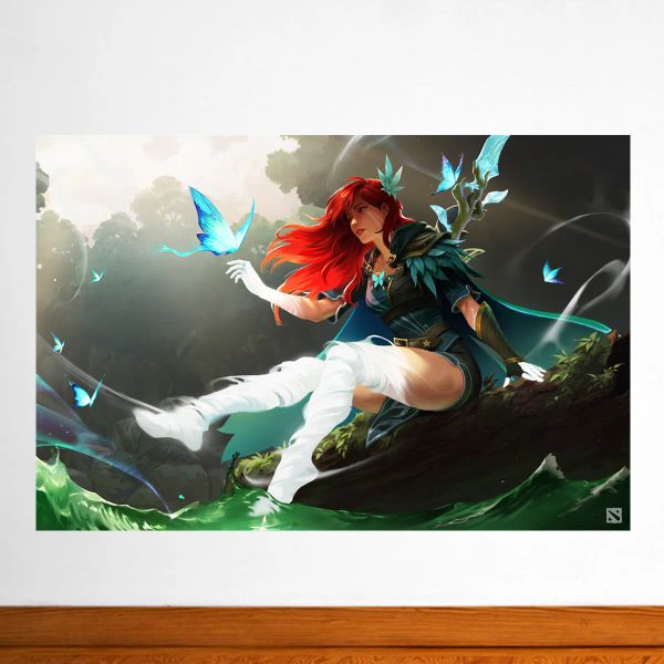 Caligrafía DOTA2 Póster del juego Impresión de anime Póster Lienzo Pintura al óleo Sala en vivo Desplazamiento de pared Lienzo Pegatinas de pared Decoración del hogar Pintura