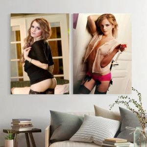 Kalligrafie Emma Watson Sexy Girl Canvas Art Poster en Wall Art Picture Print Modern Family Bedroom Decor Posters