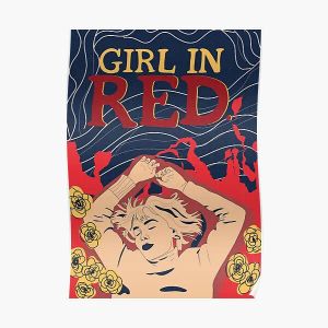 Affiche de calligraphie fille en rouge, décoration de maison Vintage, peinture d'art moderne, décoration murale amusante, sans cadre