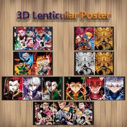 Calligraphie Hunter X Hunter 3D Anime lenticulaire affiches murales changeantes pour décoration de chambre (sans cadre)