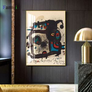 Calligraphie Joan Miro affiche vintage abstrait aquarelle mur Art affiches et impressions célèbre toile peinture salon décoration de la maison