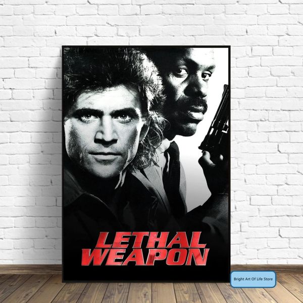 Calligraphie Lethal Weapon (1987) Couverture d'affiche de film Photo imprimée sur toile Décoration murale pour la maison (sans cadre)