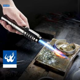 Calligraphie Camping en plein air cuisine cuisson barbecue briquet métal Turbine Jet briquets coupe-vent allume-cigare butane gaz briquet pistolet de soudage