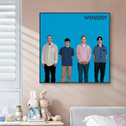 Calligraphie Weezer Weezer (Album bleu) Album de musique sur toile Affiche Hip Hop Rappeur Pop Music Star Peinture murale Décoration artistique (sans cadre)