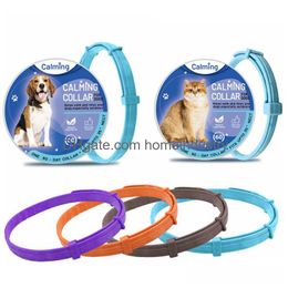 Collier apaisant pour chat et chien – Colliers calmes imperméables réglables, réduisent l'anxiété, maintiennent l'animal durablement au calme naturel pour les petits moi Dhhu3