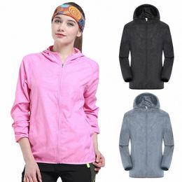 Cam Rain Jacket Hommes Femmes Imperméable Sun Protecti Vêtements Pêche Vêtements de chasse Coupe-vent à séchage rapide avec poche R0BB #