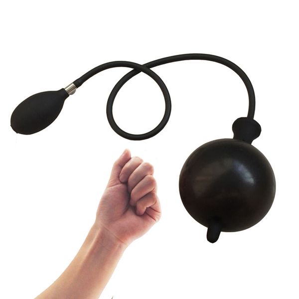 CamaTech-tapón Anal inflable de silicona, dilatador de bola enorme expandible, tapón Anal, masaje de próstata, consolador con bomba llena de aire, juguete sexy