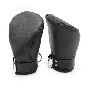 Camatech Pu Leather Mittens Mittens Soft Puppy Puppy Mitts Hand Cuffs Bondage BDSM Dog Palm Fist Gants Glants Aduld Game pour le couple Y4171572