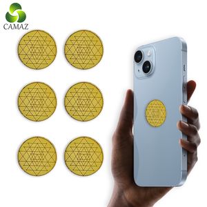 CAMAZ Anti-stralingssticker Screenprotector Negatieve ionen EMF Premium 24K goud Anti-straling 5G EMR-beschermer Terahertz-chipsticker