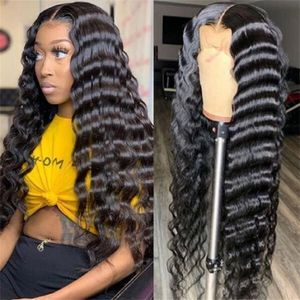 Cambodian Human Hair Wig Loose Deep Wave Lace Front Wigs with Baby Hair Natural Hairline for Women