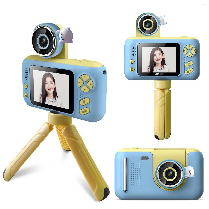 Filmadoras Tela de 2,4 polegadas 40MP 1080P Lentes Duplas Câmera Infantil Presente de Aniversário Desenho Animado Fofo Digital