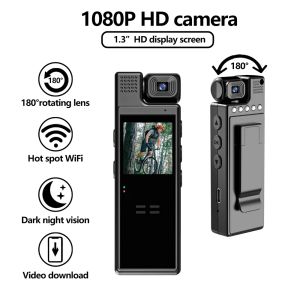 CAMCORDERS 2024 WiFi Mini Camera 1080p Enregistreur vidéo numérique portable Bodycam infrarouge Vision nocturne Police Camrondite de sport extérieur Camara