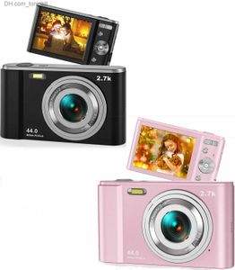 Camcorders 44 MP kleine digitale camera 2,7 K 2,88 inch IPS-scherm 16X zoom Gezichtsdetectie Vloggen voor fotografie Beginners Kinderen Q230831