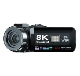 Caméscopes Caméra vidéo 48MP 8K Caméscope Vlogging pour Youtube Live Stream WIFI Webcam Vision nocturne 16X Zoom Pographie Enregistreur numérique