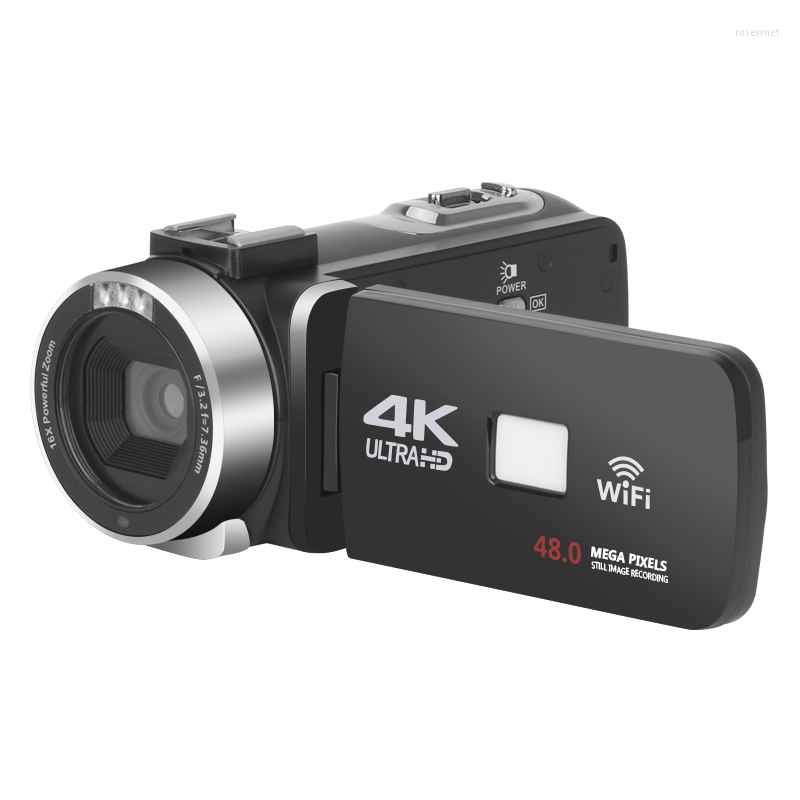 Camcorders 4K CAMcorder Professional 16x 3.0 Tela de toque Full HD 24 Mega Pixels Câmera de vídeo digital com luz infravermelha IR